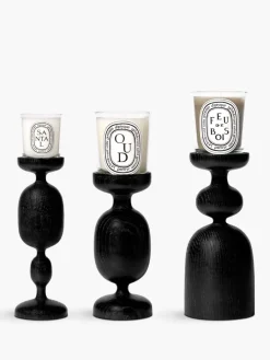 Diptyque Black Column Candle Holder For classic candles
